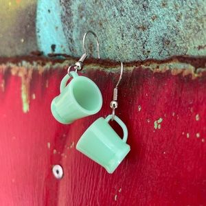 Teeny Jadeite Mug Earrings
